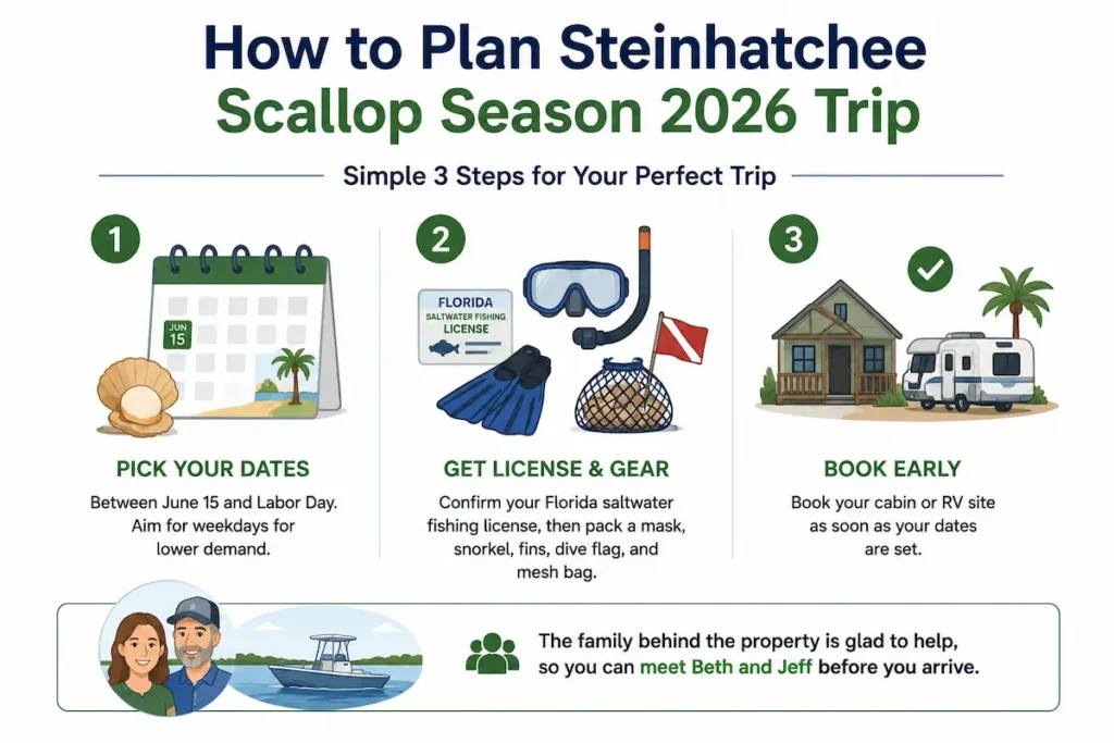 How to Plan Steinhatchee Scallop Season 2026 Trip