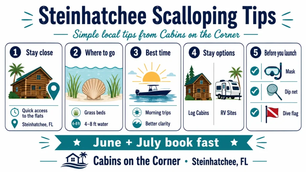 Steinhatchee Scalloping Tips From Cabins on the Corner