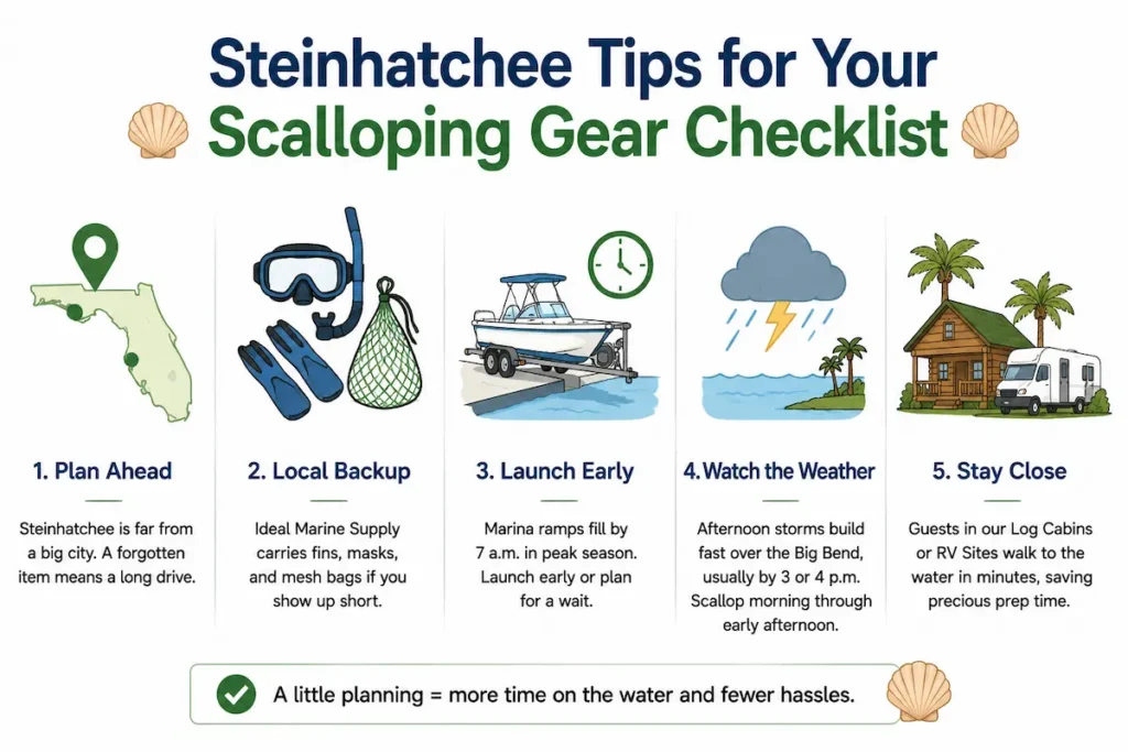 Steinhatchee Tips for Your Scalloping Gear Checklist