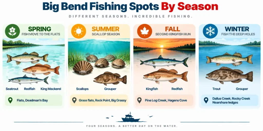 Big Bend Fishing Spots By Season