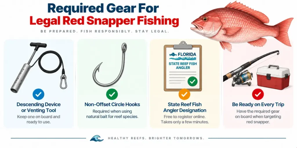 Required Gear For Legal Red Snapper Fishing